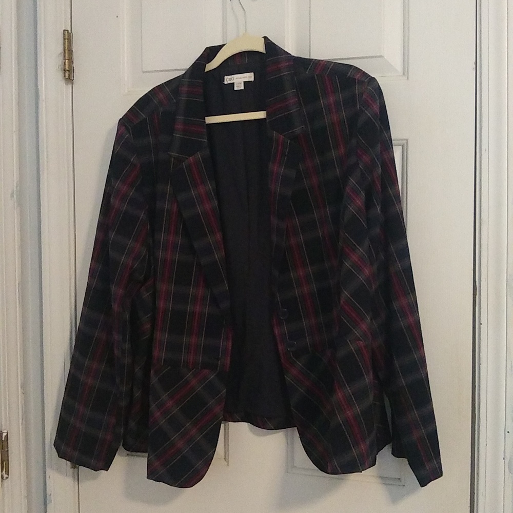 Cato plaid blazer size 3x